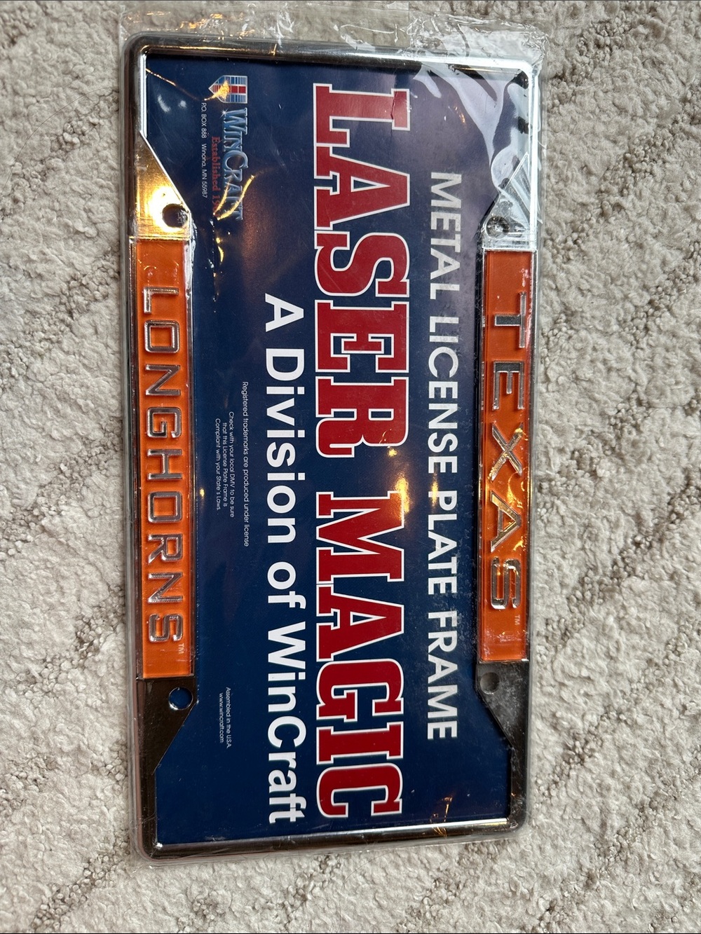 Wincraft Blue & Orange Texas Longhorns Metal License Plate Frame